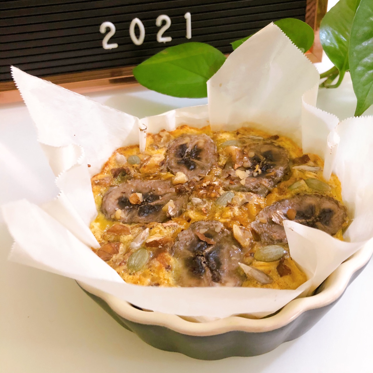 芋泥燕麦香蕉挞｜健康烘焙