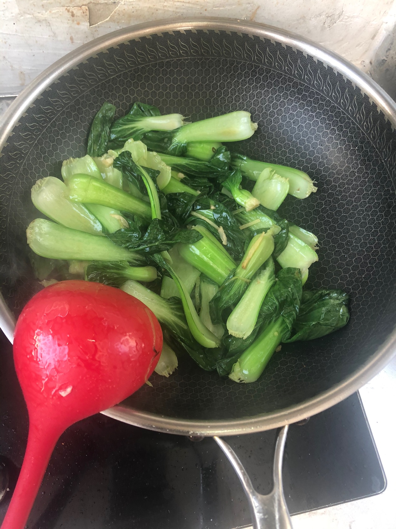 鱼香虾球扒油菜