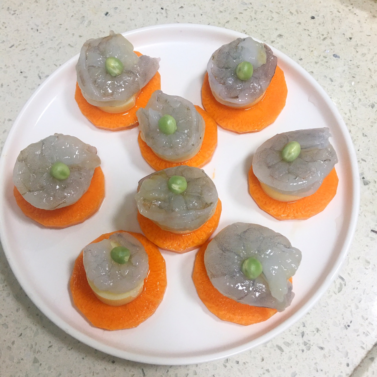【玉子豆腐蒸虾仁】