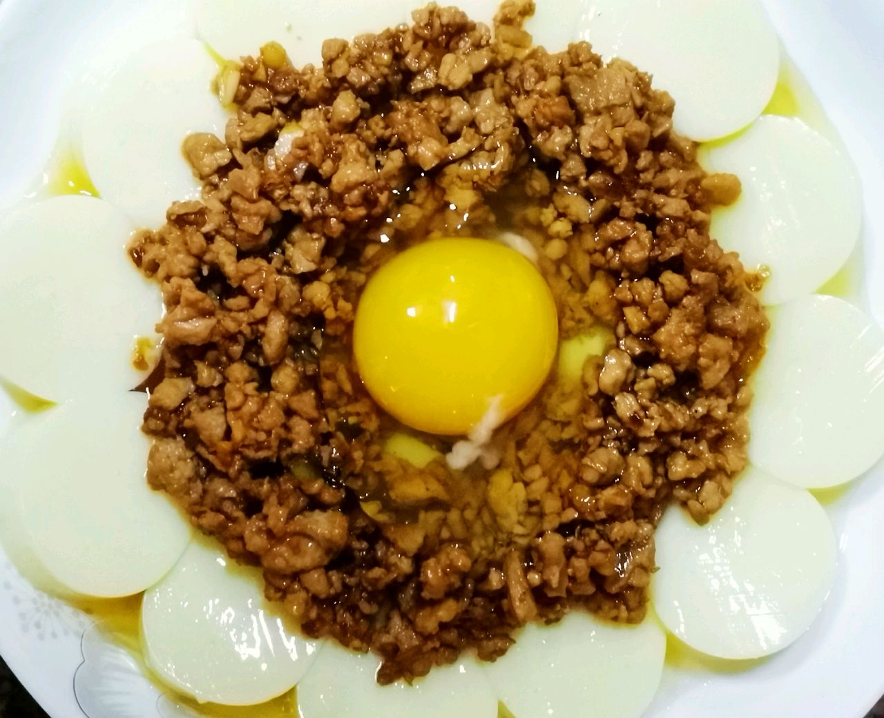 玉子花开之肉沫蒸玉子豆腐蛋