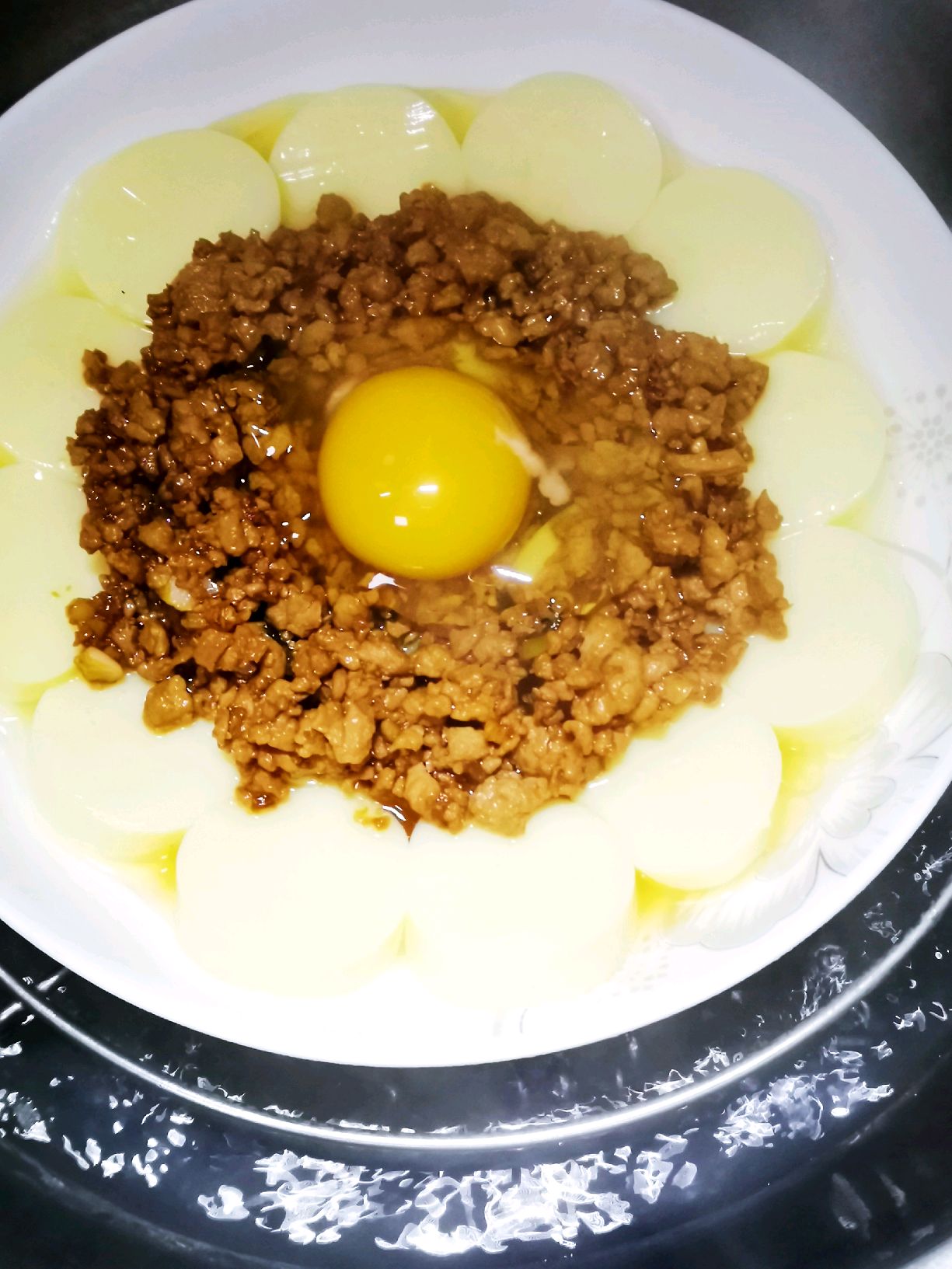 玉子花开之肉沫蒸玉子豆腐蛋
