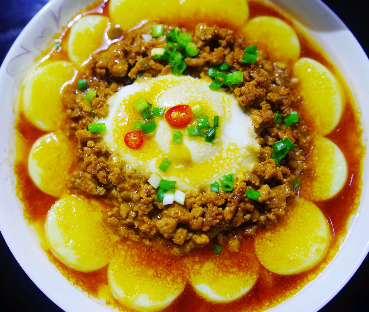 玉子花开之肉沫蒸玉子豆腐蛋