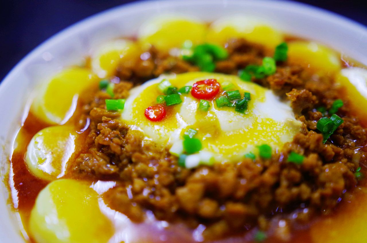 玉子花开之肉沫蒸玉子豆腐蛋