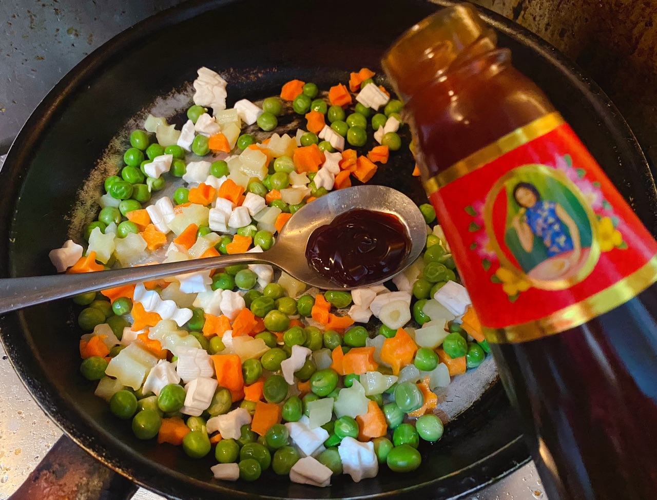 【原创】蚝油豌豆焖鲜蔬