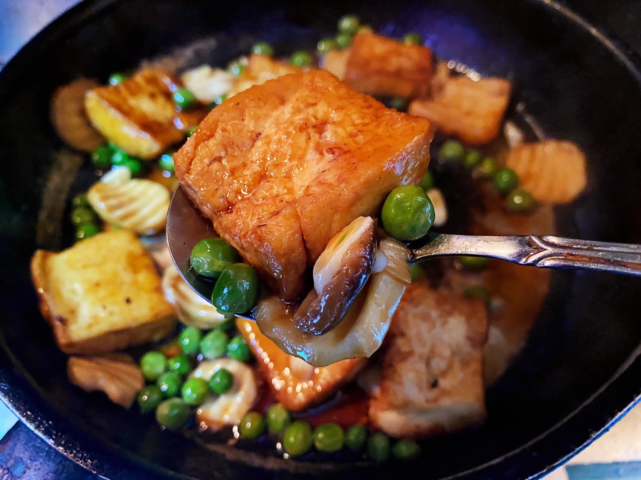【原创】蚝油杏鲍菇软煎豆腐