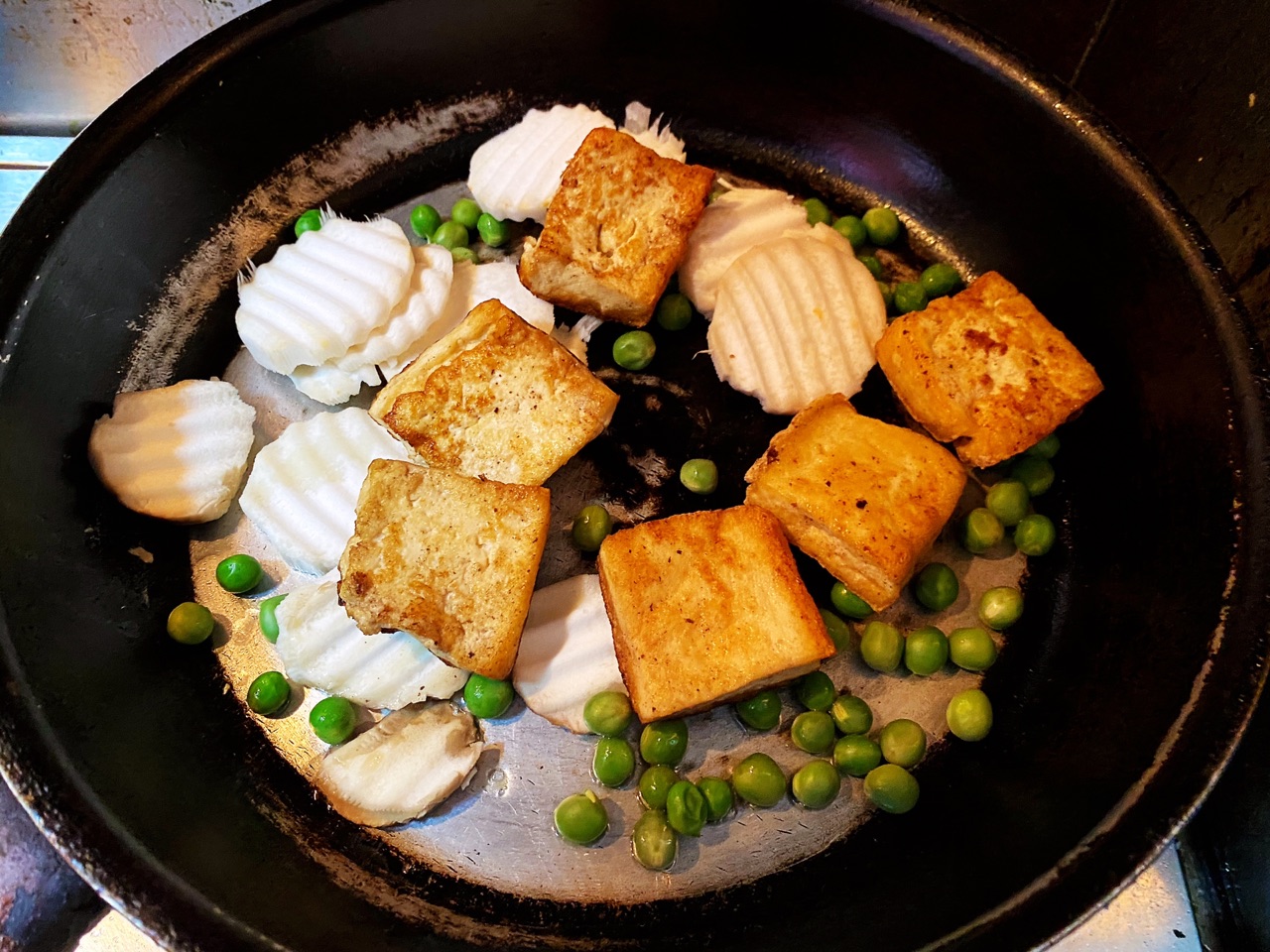 【原创】蚝油杏鲍菇软煎豆腐