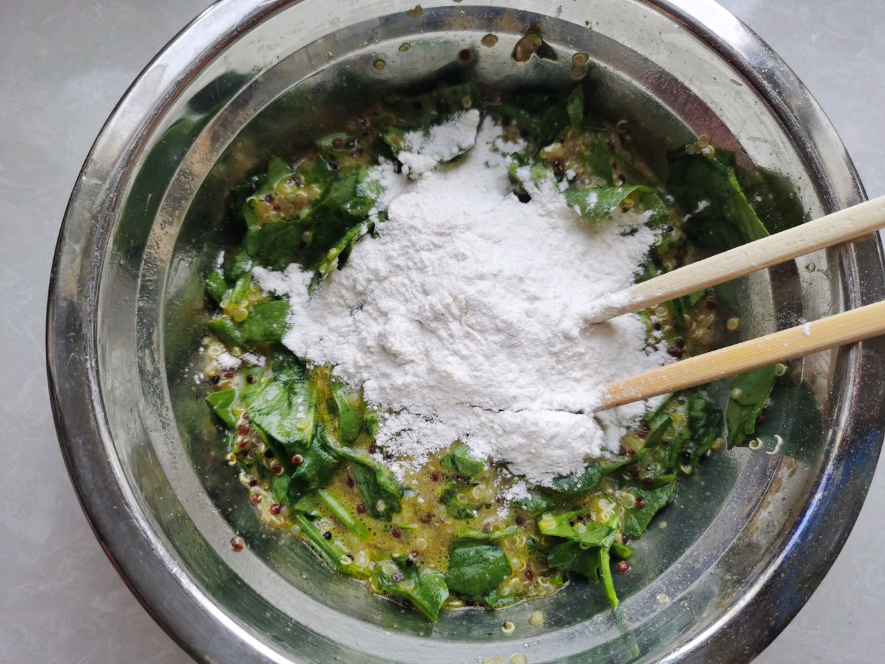 早餐饼—藜麦菠菜饼