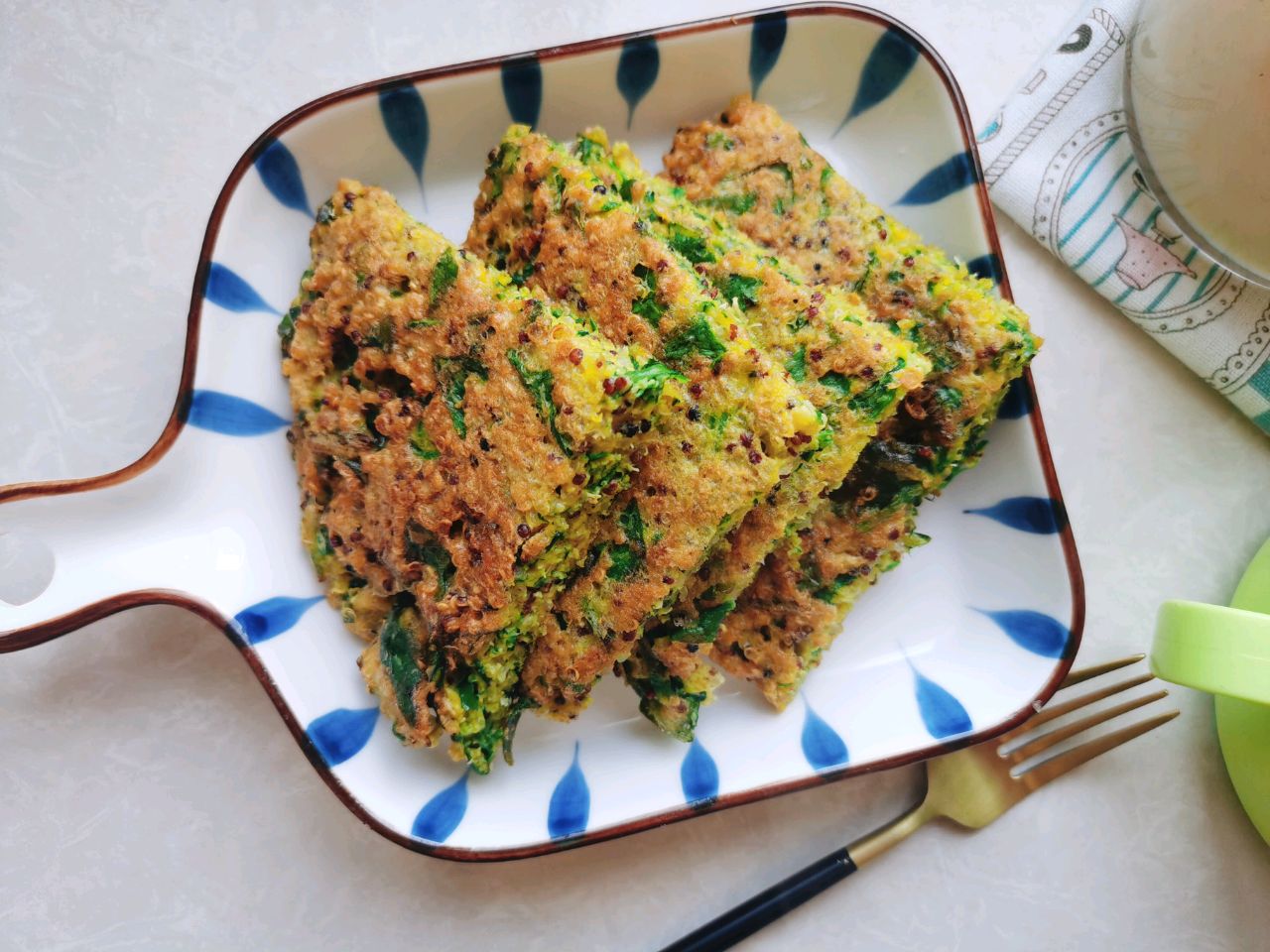 早餐饼—藜麦菠菜饼