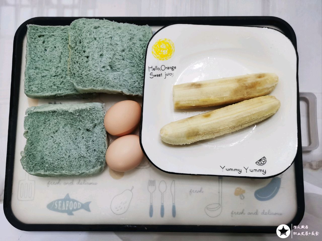 早餐之无油版香蕉吐司
