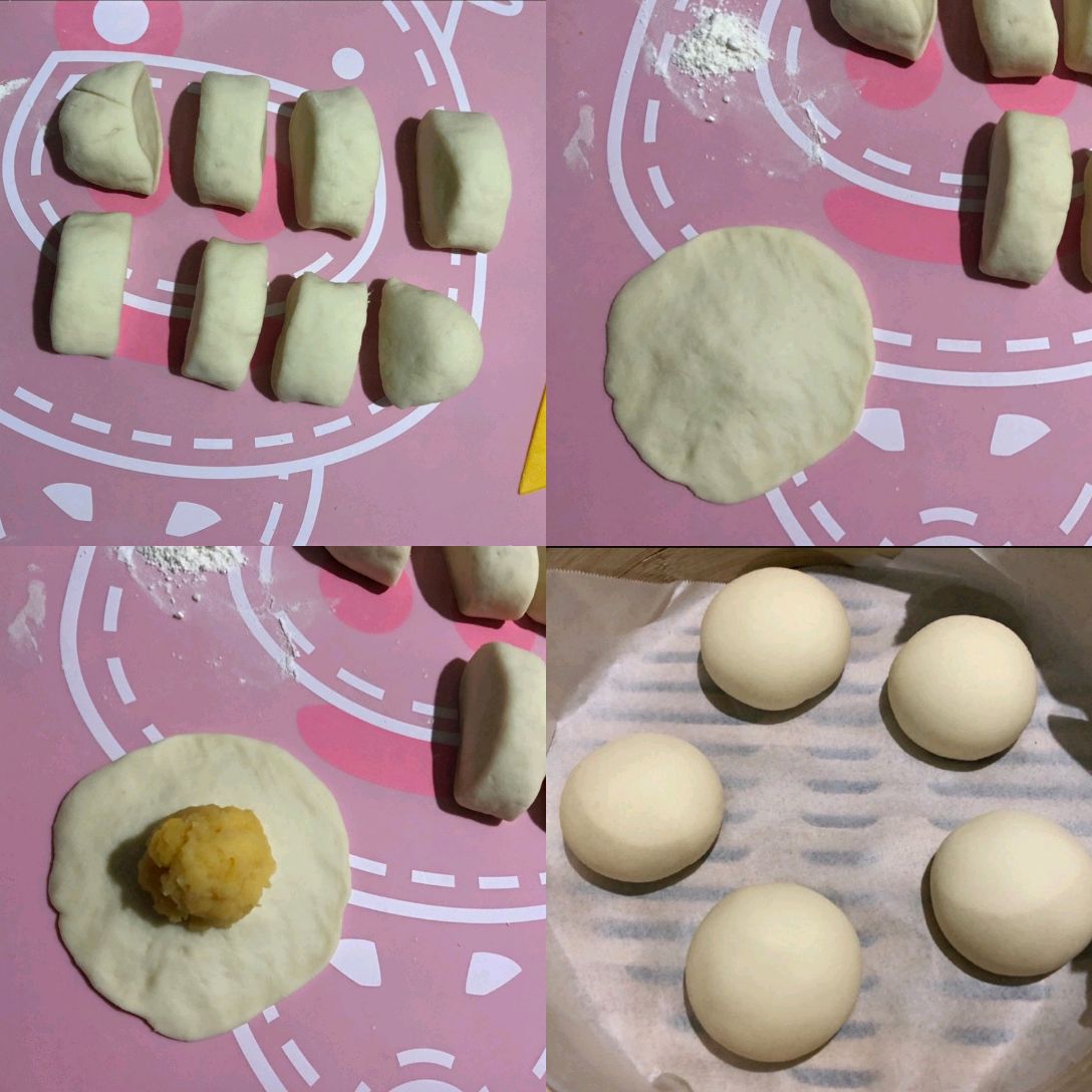 这个奶黄包很简单