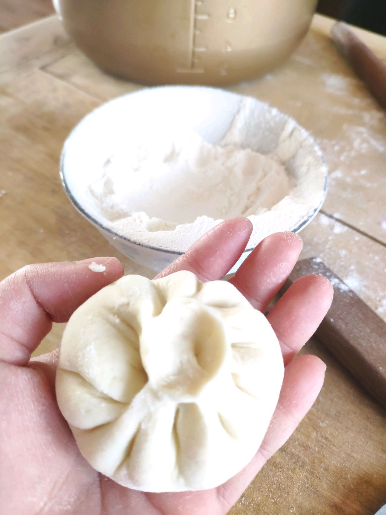 蒸红豆包