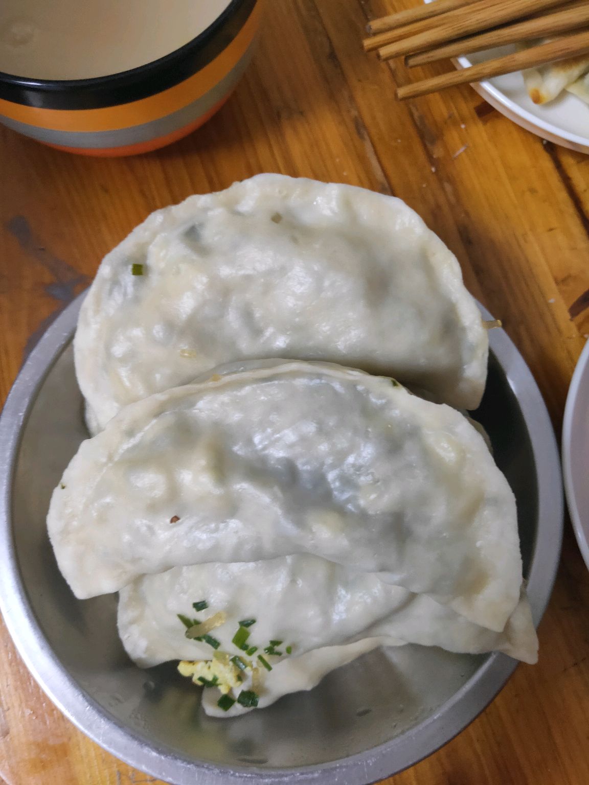 蒸韭菜鸡蛋大饺子