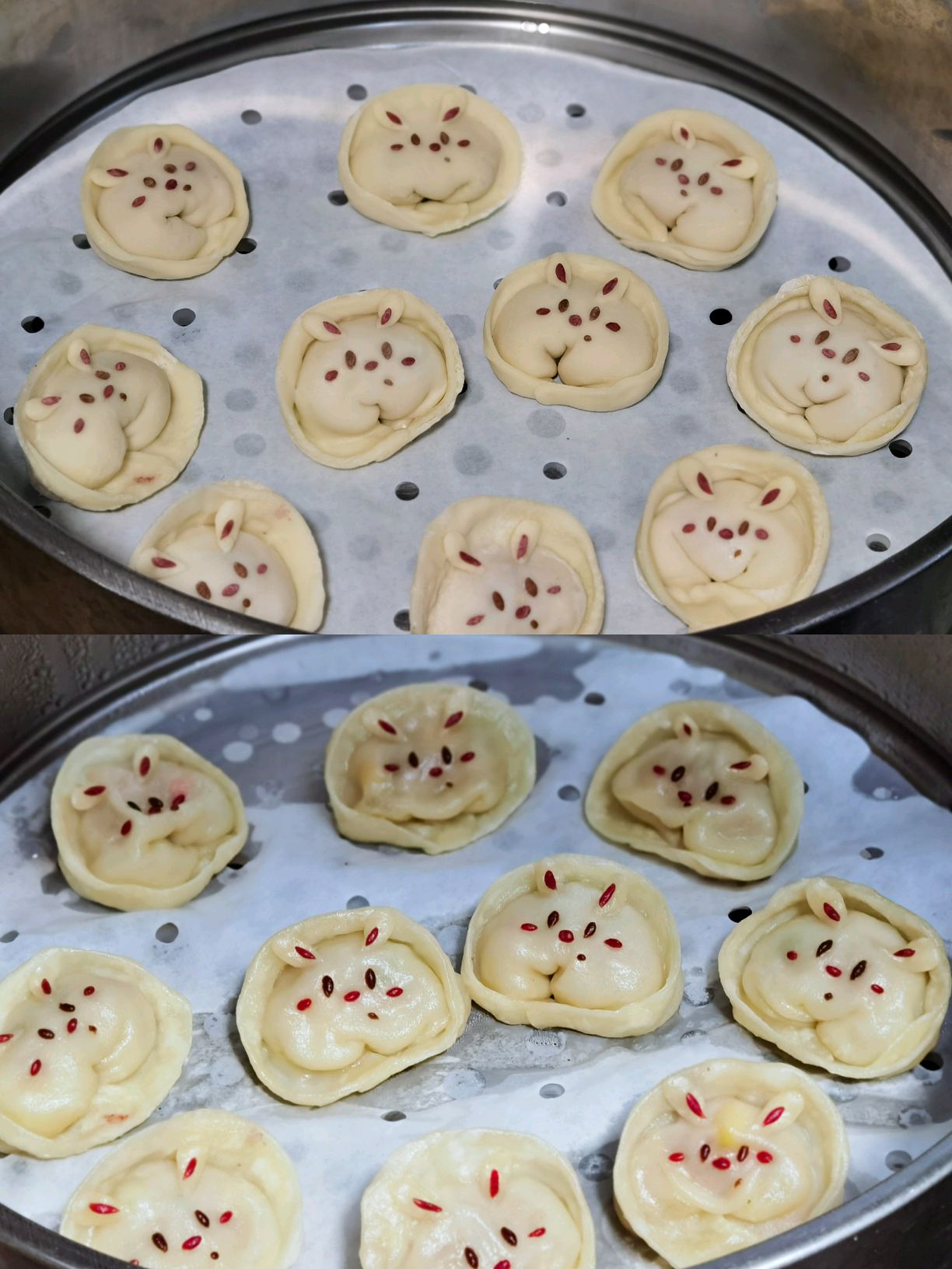 【蒸】玉兔卡通彩蔬猪肉蒸饺