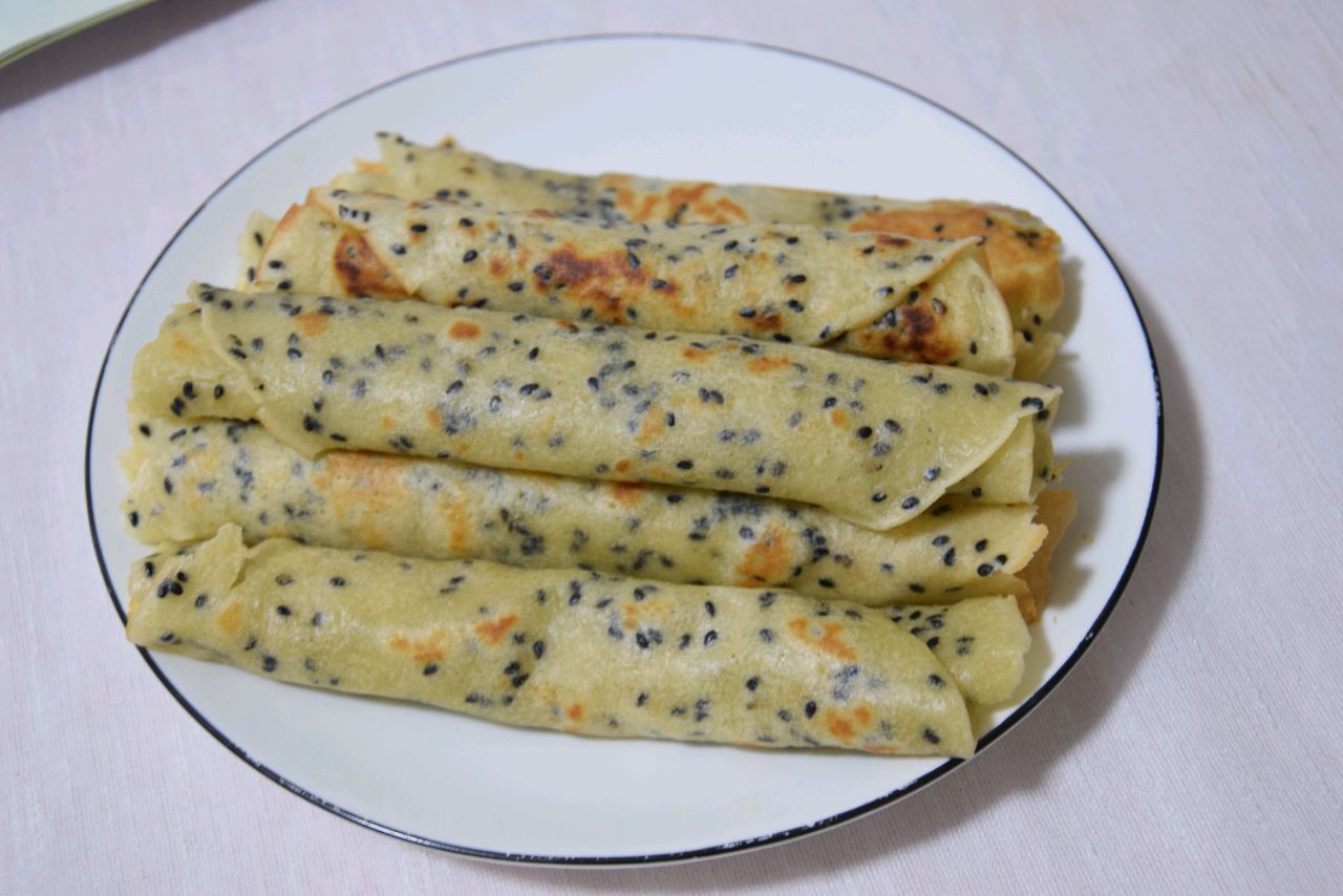 芝麻鸡蛋卷