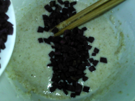 芝麻紫薯糕