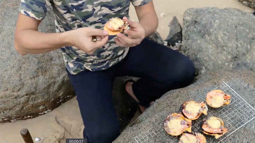 芝士烤加拿大北极虾扇贝