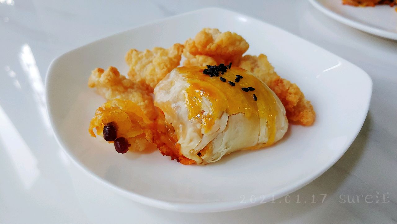 芝士薯泥红豆酥