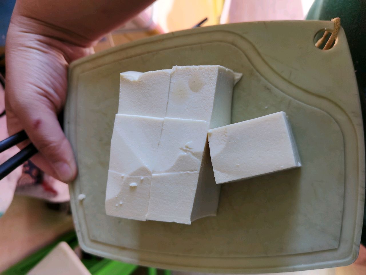 周末在家学做鲁菜～～葱烧豆腐