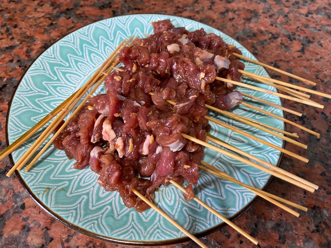 竹签牛肉串
