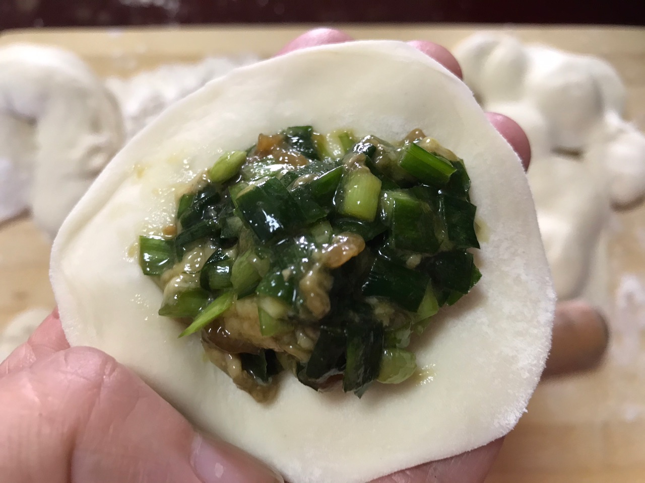 猪肉韭菜馅水饺