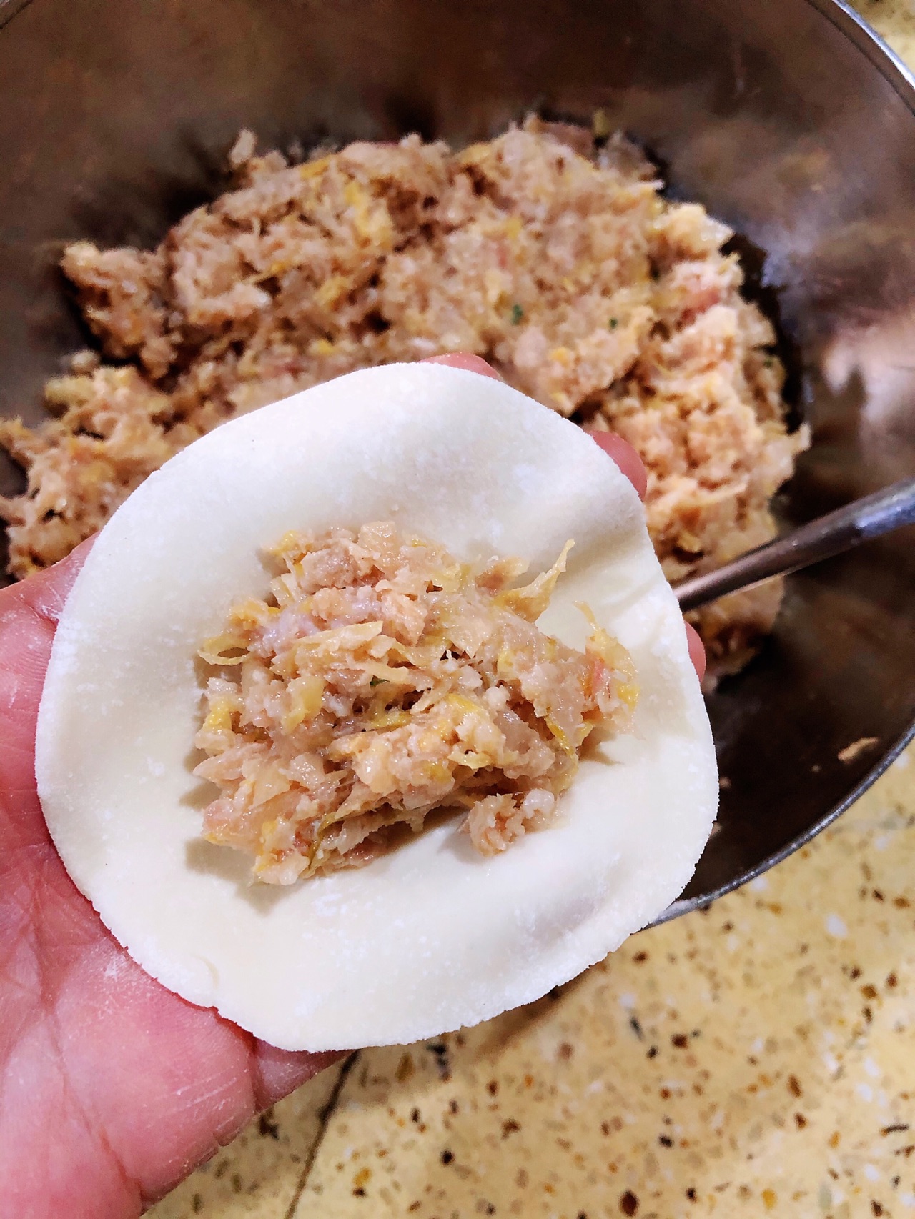 猪油渣手工饺子