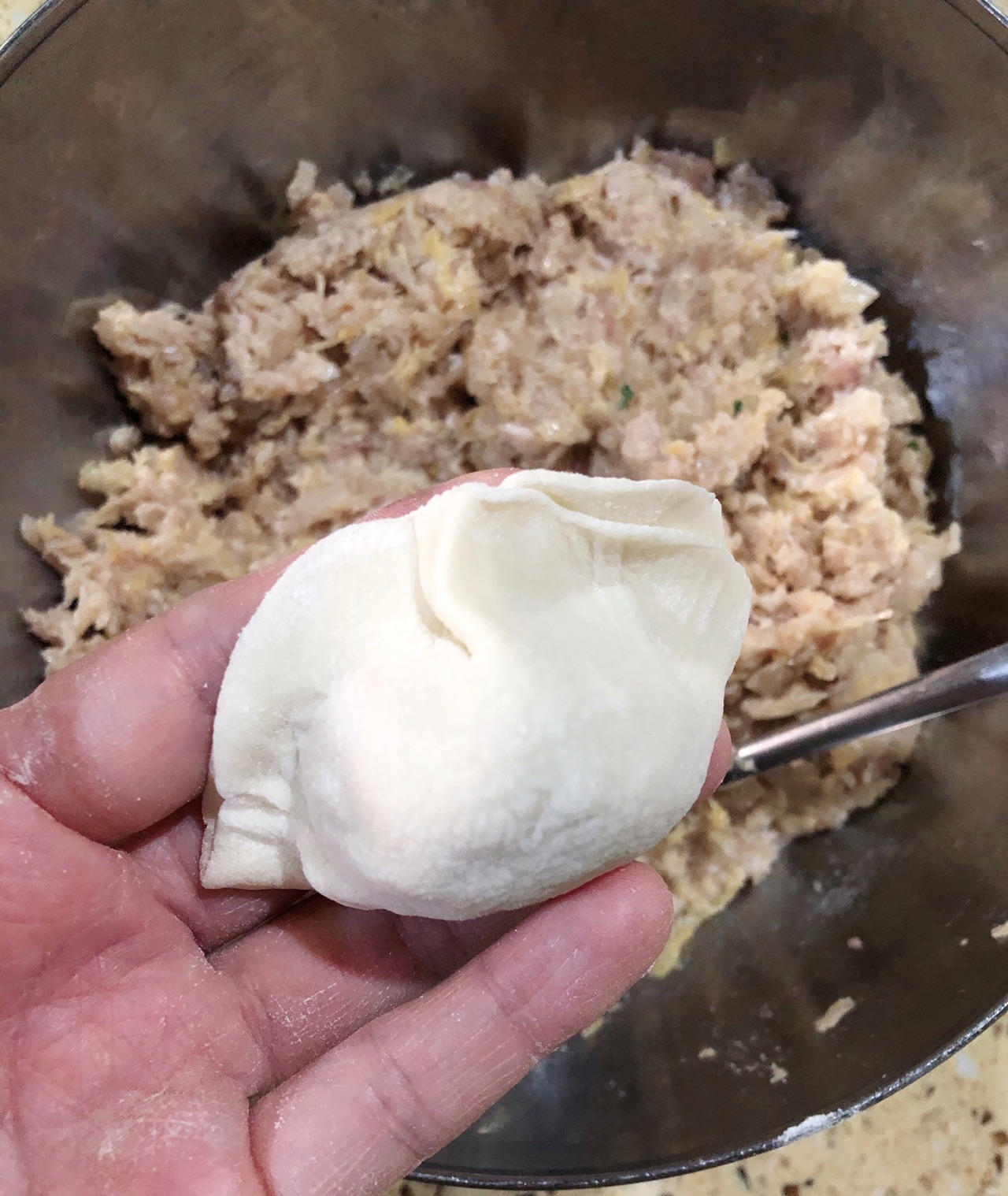 猪油渣手工饺子