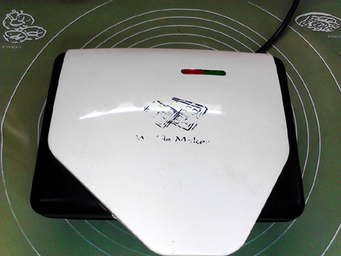 自发粉版无油香橙华夫饼