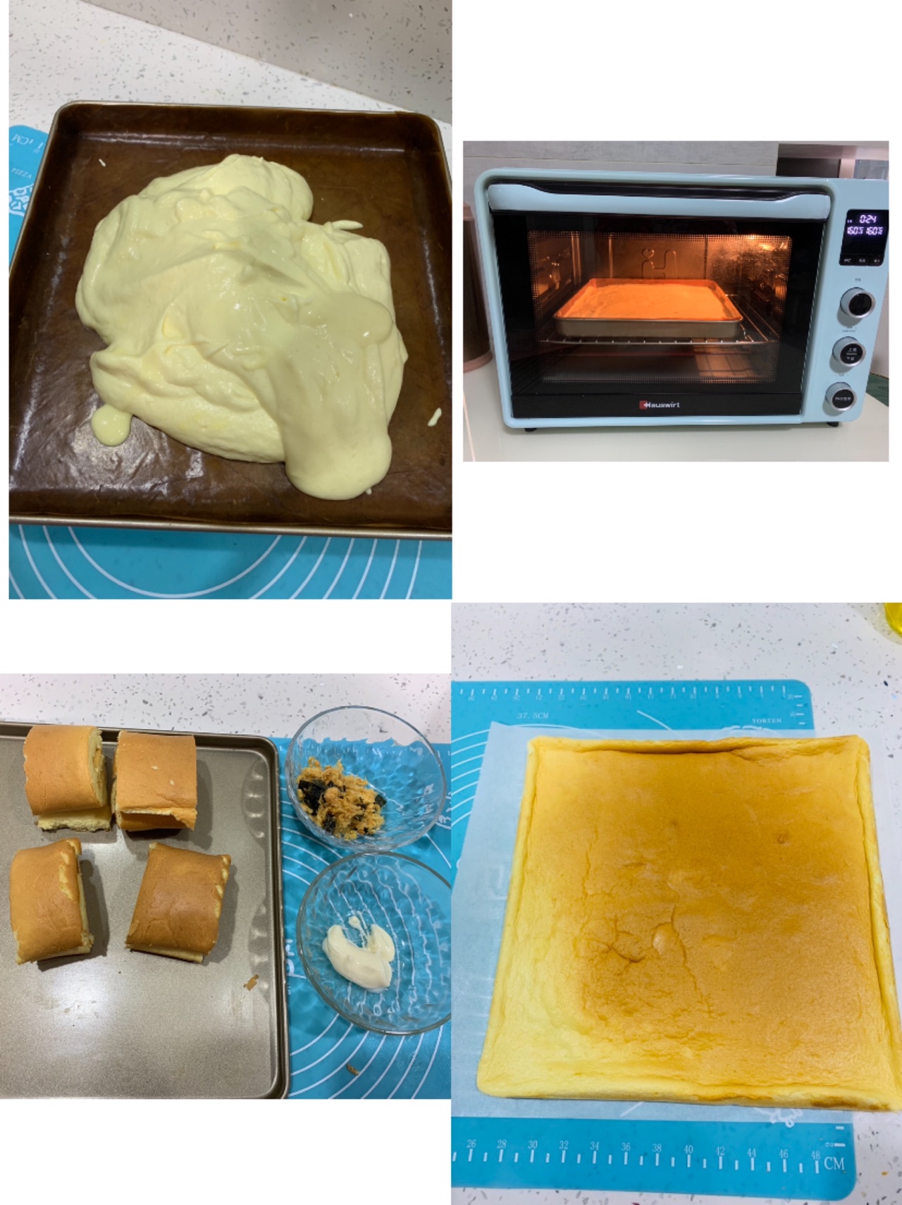 ‼️自己做的蛋糕肉松卷㊙️咸香松软完胜外面买的蛋糕呀
