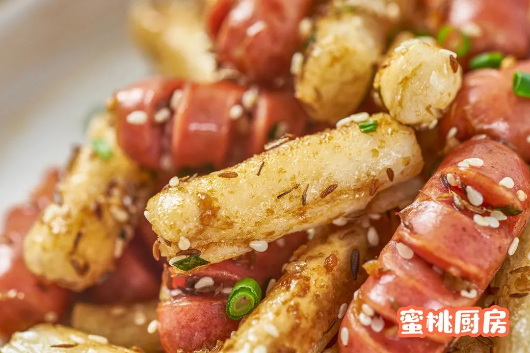 孜然火腿炒年糕