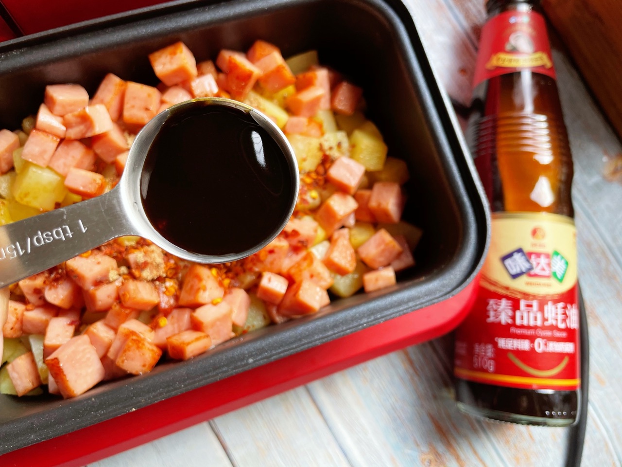 孜然土豆香肠饼