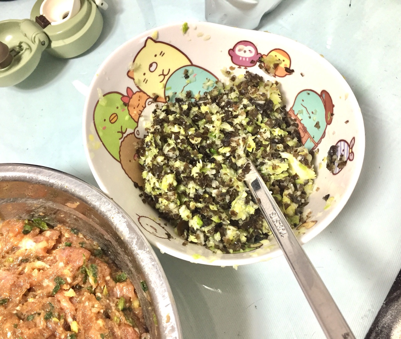 紫薯葱肉饼