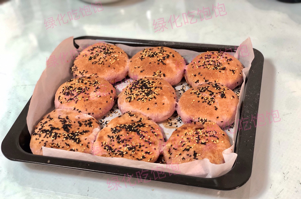 紫薯葱肉饼