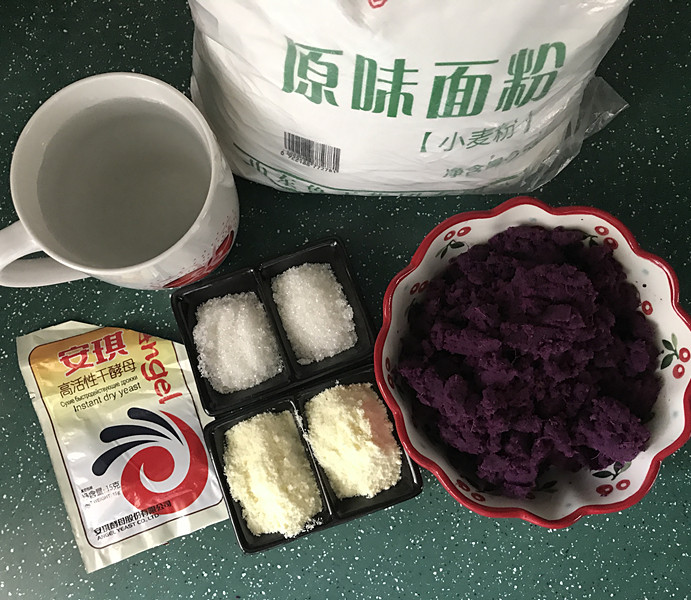 紫薯双色馒头
