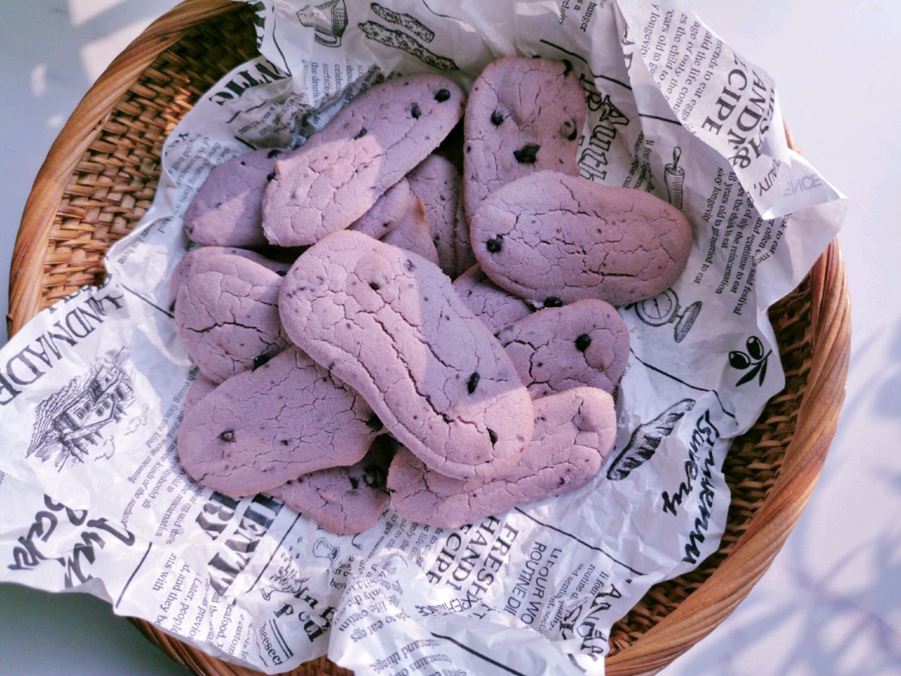 紫薯味糯米粉版手指麻薯