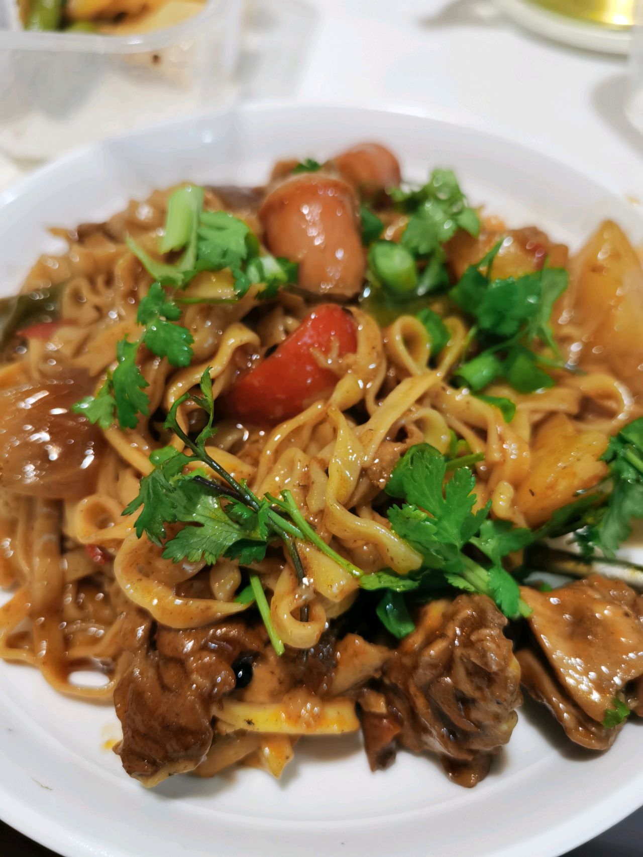 自制大盘鸡面条