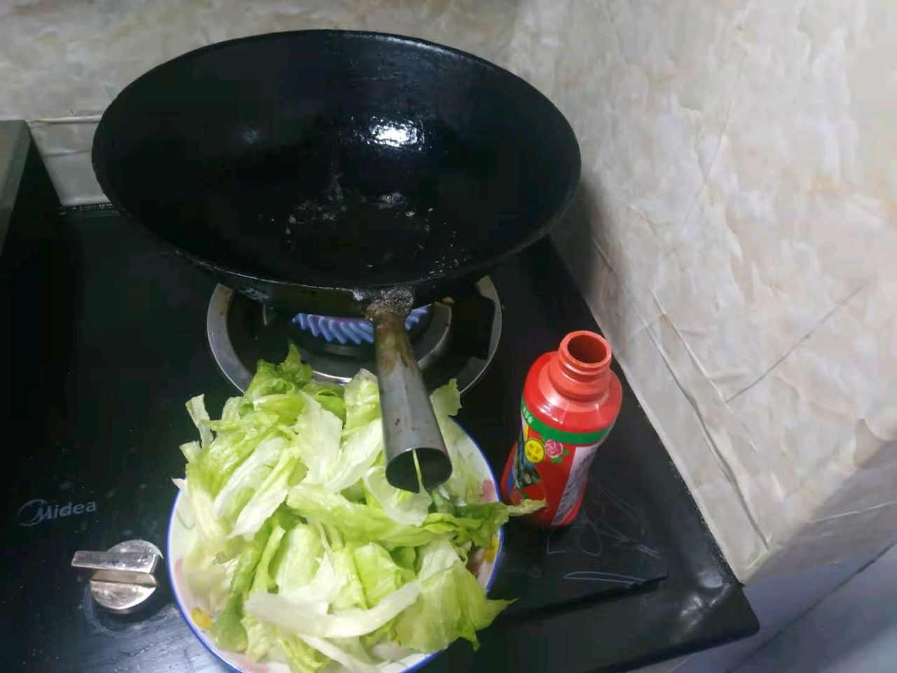 自制耗油生菜