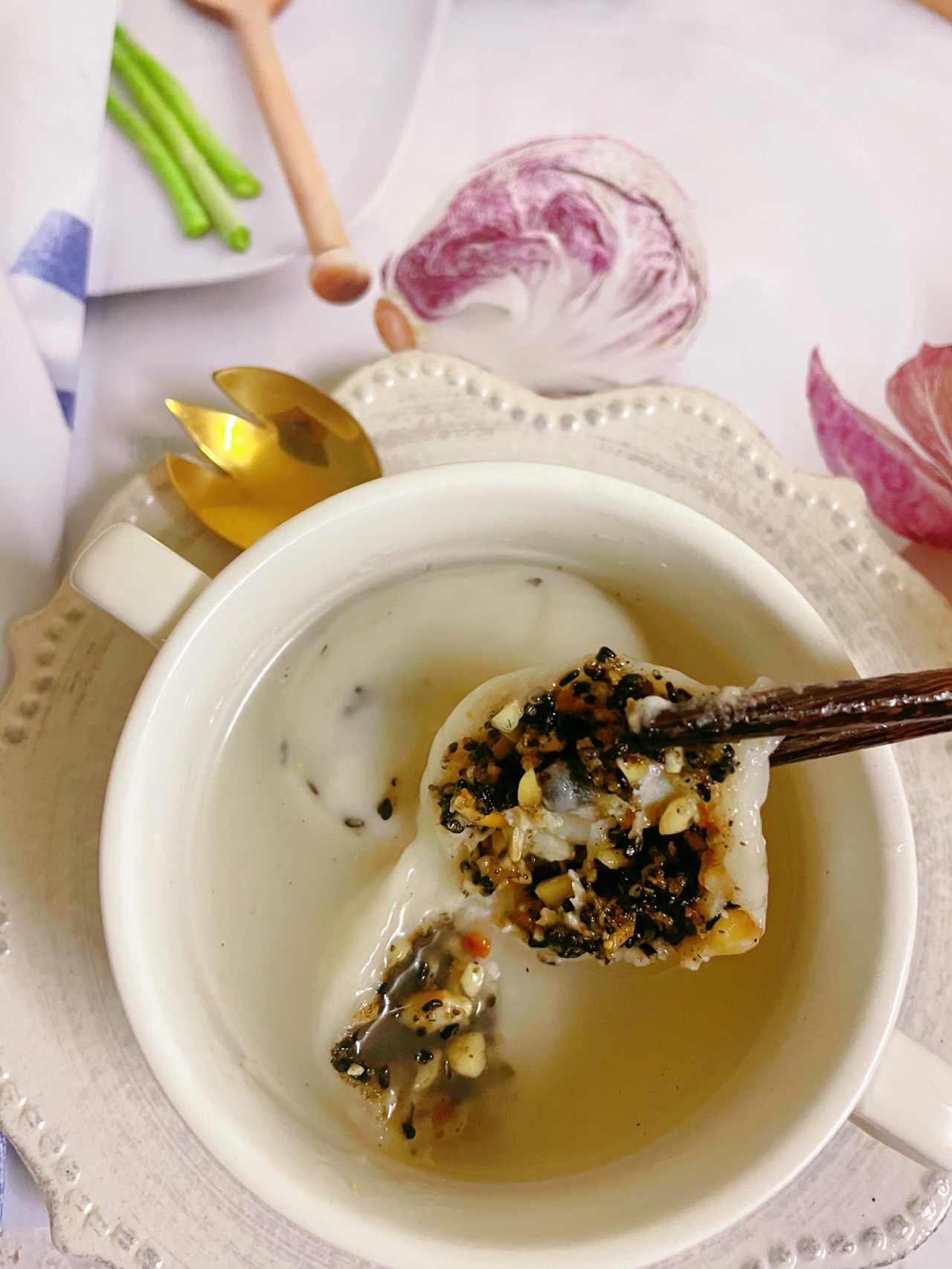 自制｜核桃芝麻红糖汤圆馅