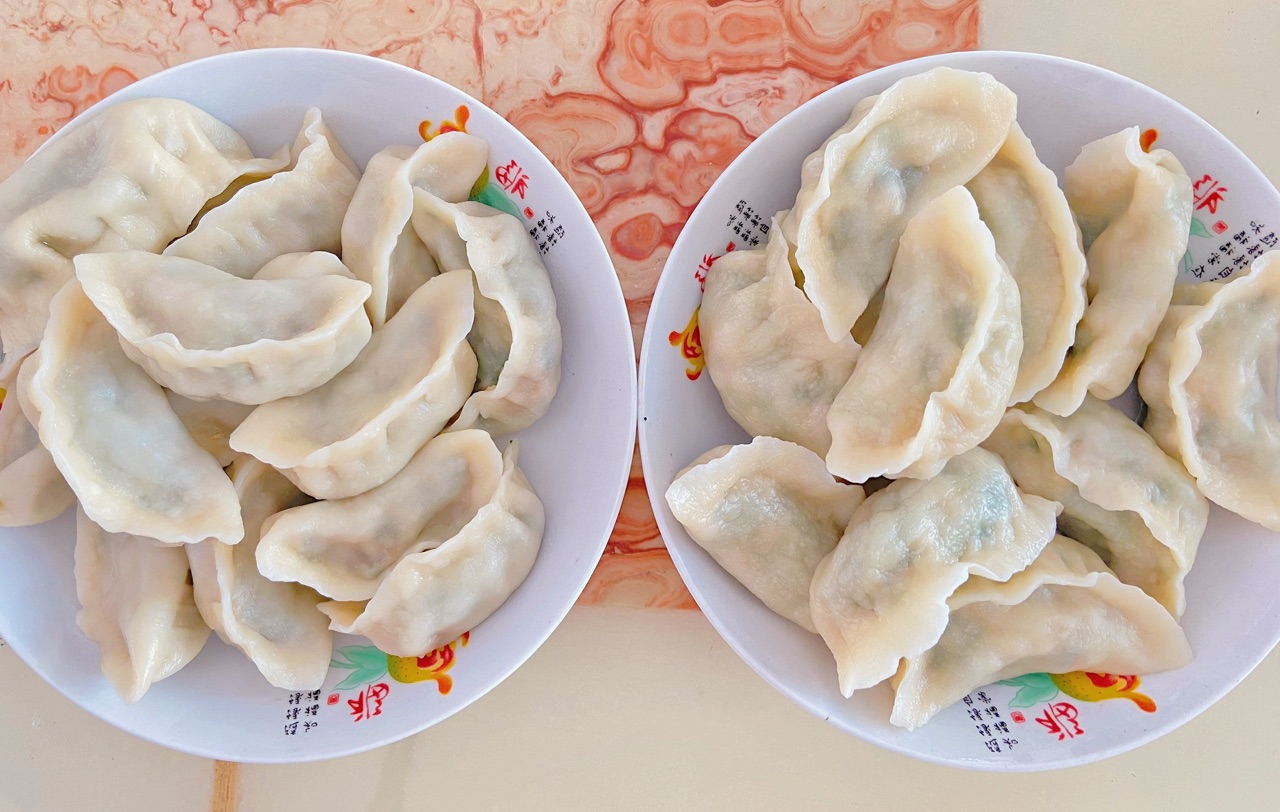 自制韭菜鸡蛋水饺