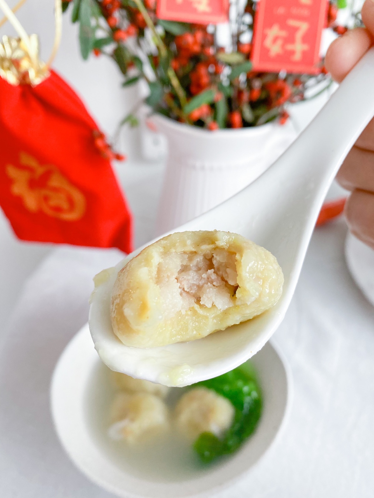 自制小米鲜肉汤圆，Q弹不开裂