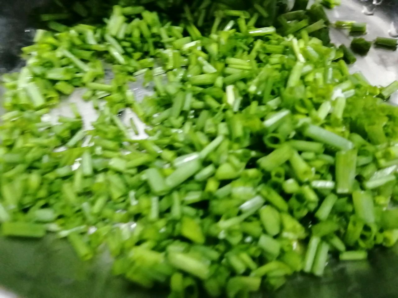 自种小葱做的葱油饼