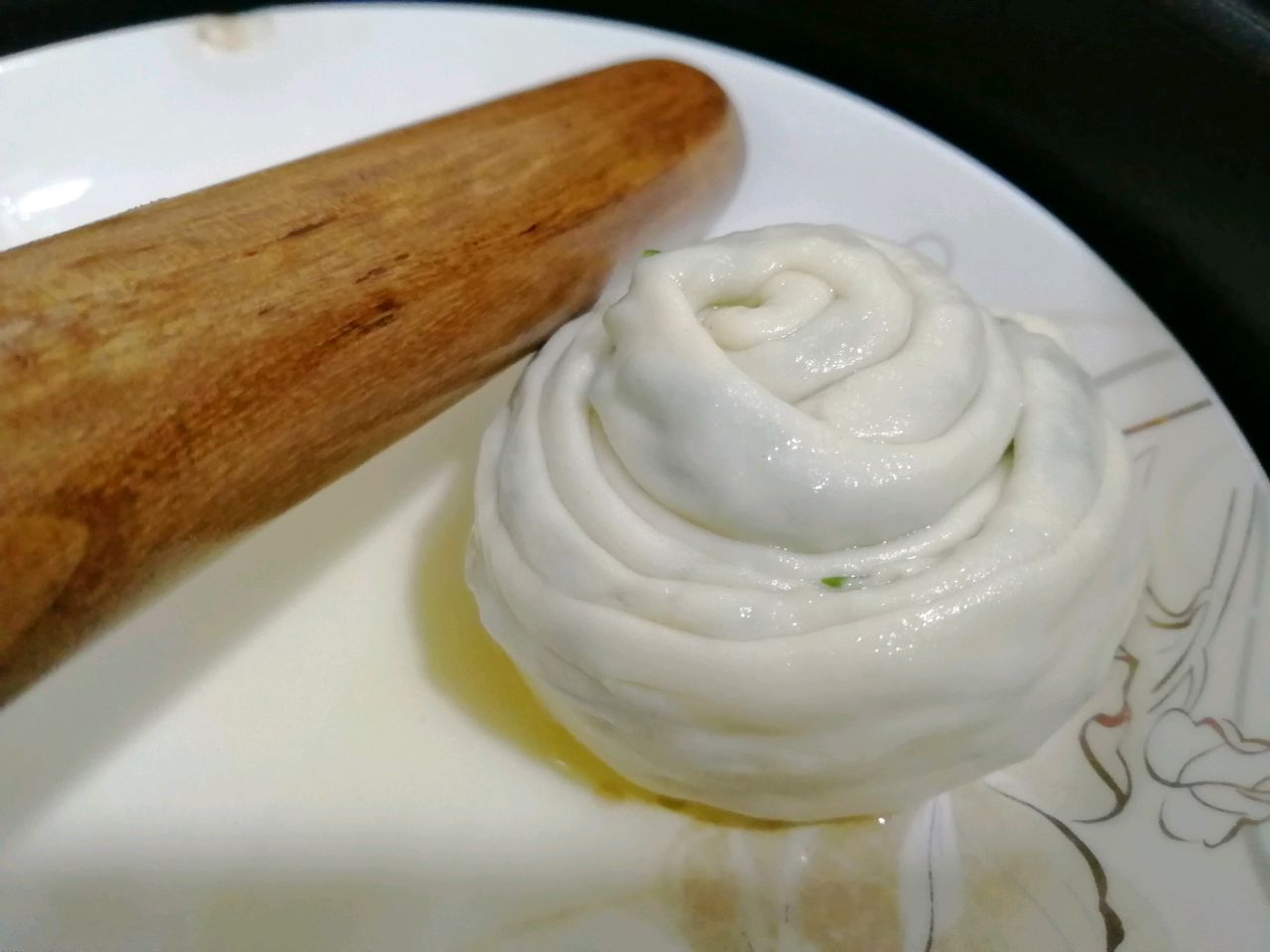 自种小葱做的葱油饼